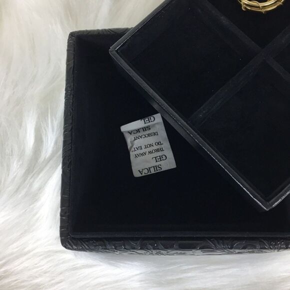 NWOT Jewelry Box Square Floral Tooled Dark Acadamia Gothic Steampunk Gift - Picture 4 of 8